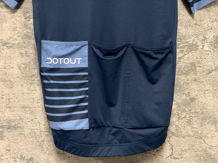 KM228 ドットアウト DOTOUT Horizon Jersey 半袖 サイクルジャージ 紺 M