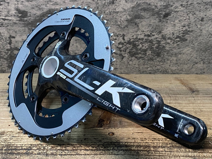 JG533 FSA SL-K LIGHT SRAM 10Sチェーンリング カーボン クランクセット 172.5mm 50/34T BB30 HOLLOW CARBON