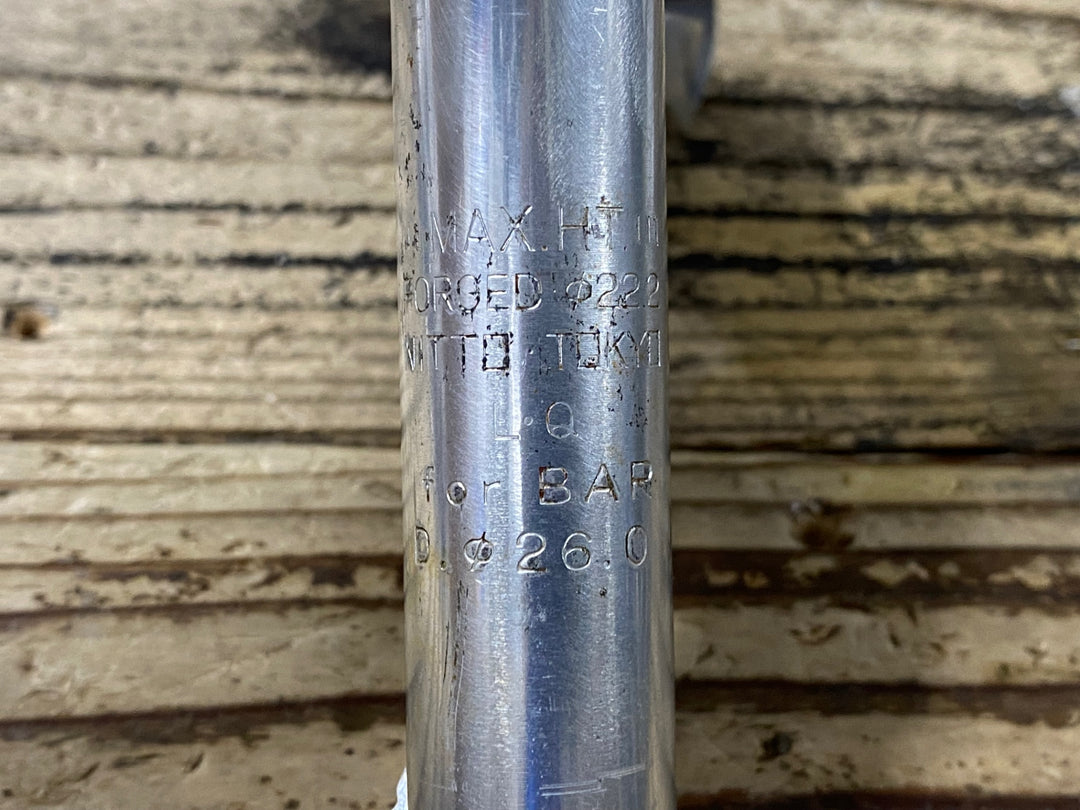 JS915 日東 NITTO 65 Crystal Fellow Alex Moulton刻印 アルミ 110mm スレッドステム