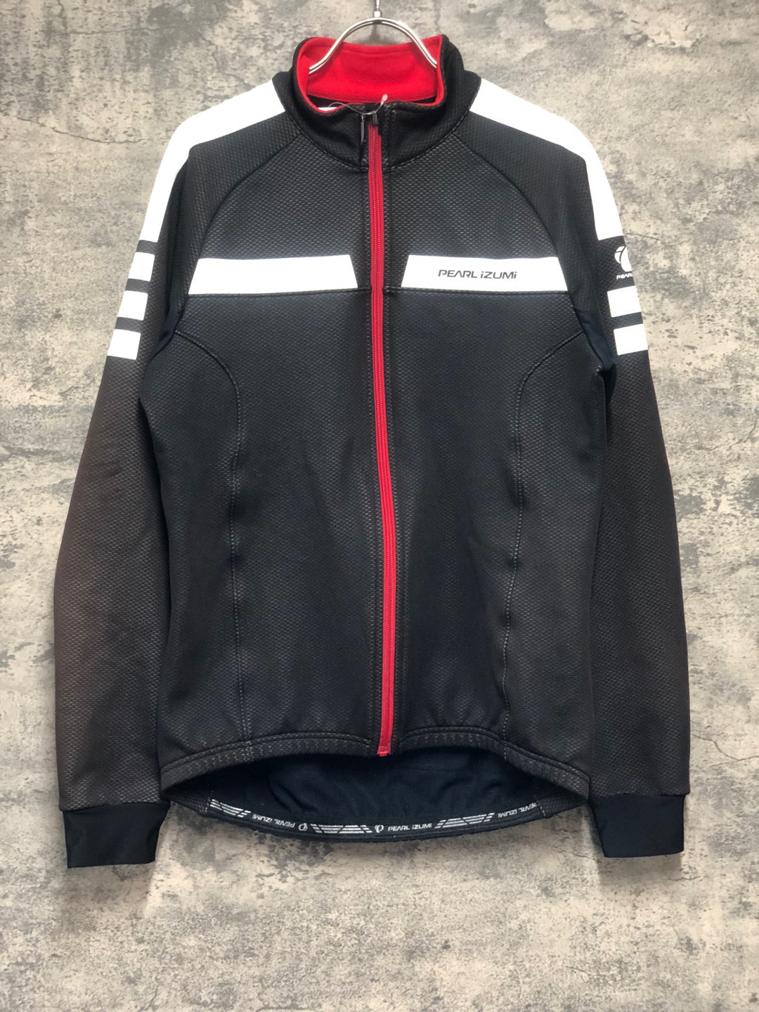 KK715 パールイズミ PEARL iZUMi 長袖 サイクルジャケット 黒 L 裏起毛 WIND BREAK ※破れのためジャンク