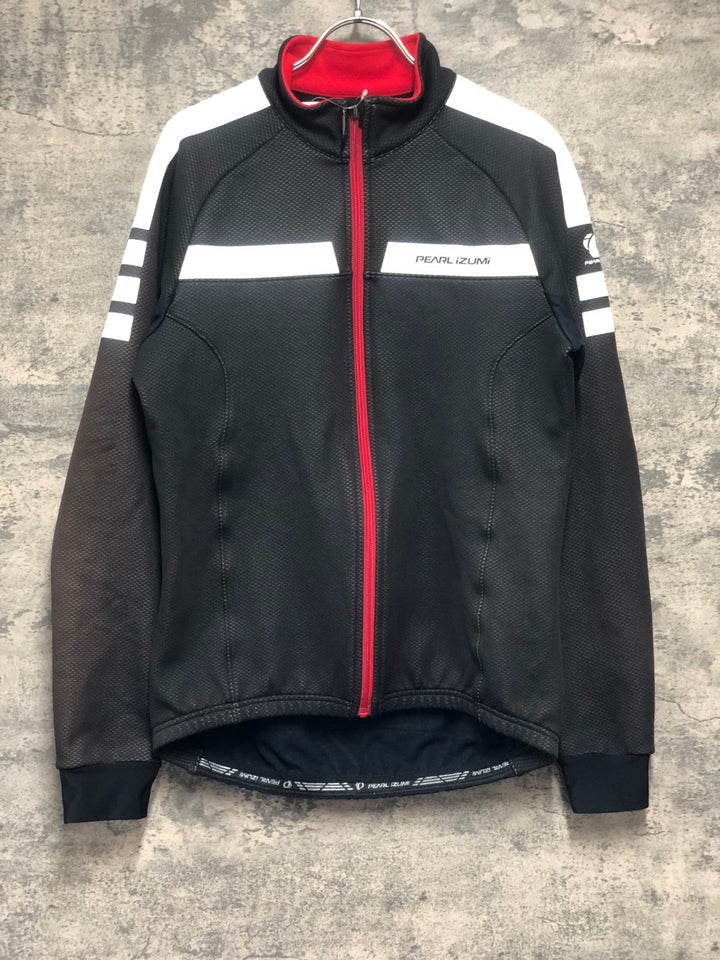 KK715 パールイズミ PEARL iZUMi 長袖 サイクルジャケット 黒 L 裏起毛 WIND BREAK ※破れのためジャンク