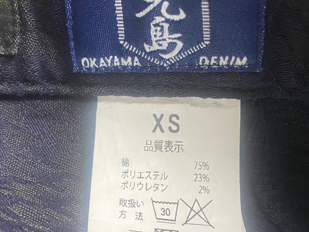 JO530 カペルミュール KAPELMUUR 児島デニム サイクルパンツ ハーフ 紺 千鳥 XS 未使用