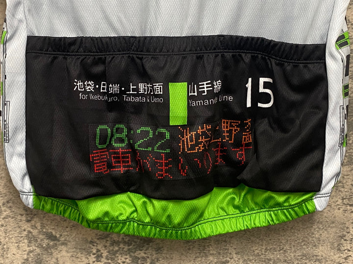 JY057 ウェイブワン WAVE ONE 半袖 サイクルジャージ 緑 L