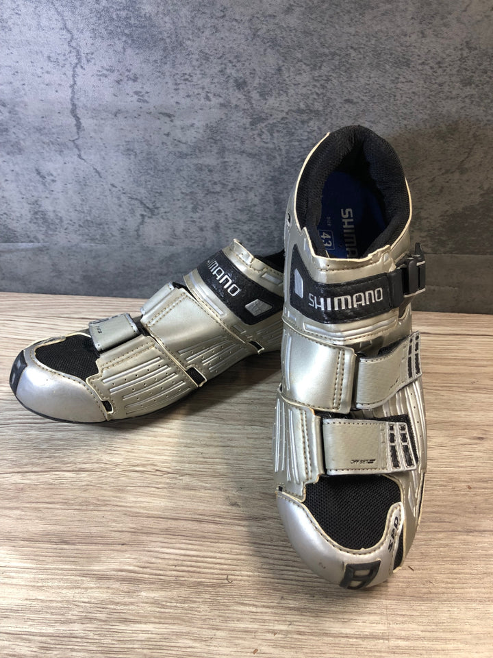 JR970 シマノ SHIMANO RT80 SH-RT80 ビンディングシューズ 2穴 シルバー EU43