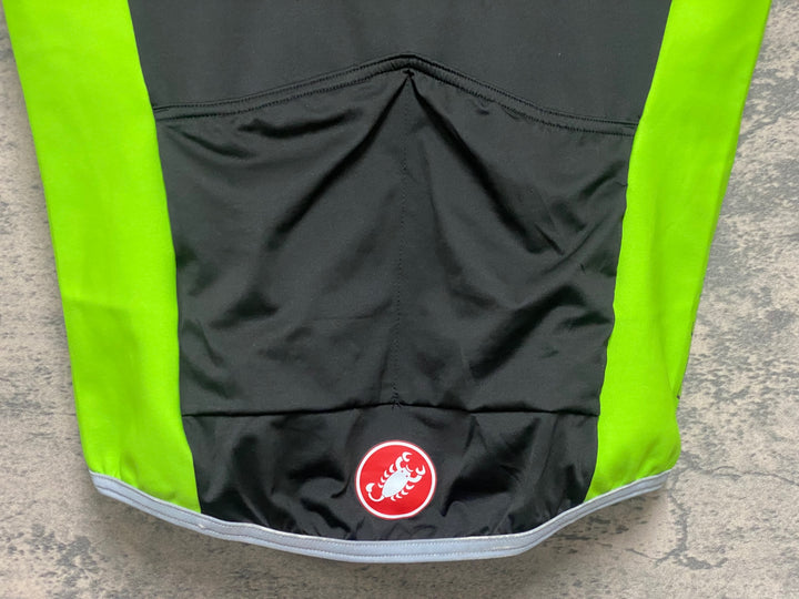 JV351 カステリ CASTELLI perfetto サイクルベスト ジレ 黄緑 CANNONDALE M GORE WINDSTOPPER
