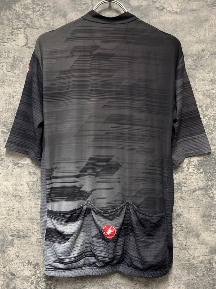 KK566 カステリ CASTELLI 半袖 サイクルジャージ 黒 L