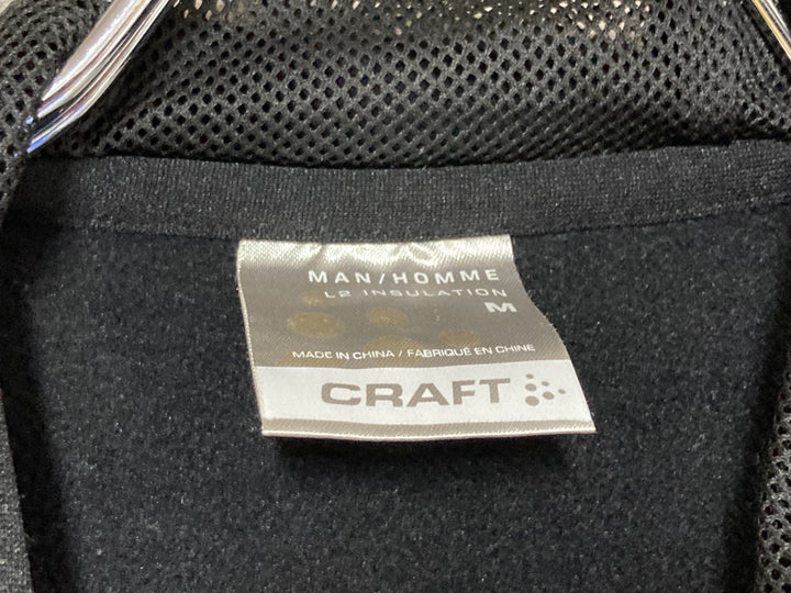 JV549 クラフト CRAFT 長袖 パーカー 黒 M 裏起毛 TREK