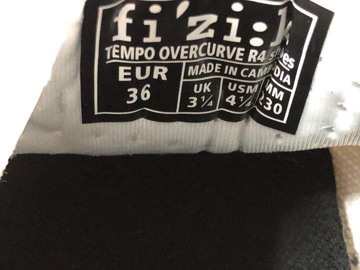 JT157 フィジーク fizik TEMPO OVERCURVE R4 ビンディングシューズ 白 黒 EU36 SLD-SL
