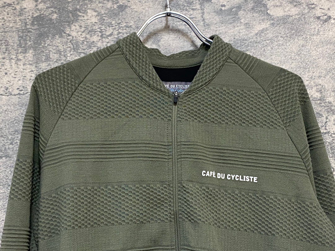 KR587 カフェドシクリステ Cafe du Cycliste Corinne Men 長袖 サイクルジャージ カーキ L