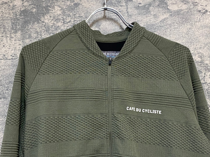 KR587 カフェドシクリステ Cafe du Cycliste Corinne Men 長袖 サイクルジャージ カーキ L