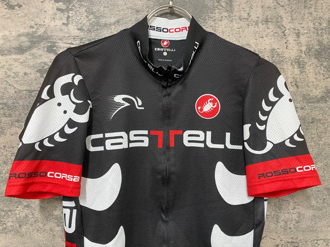 JV190 カステリ CASTELLI 半袖 サイクルジャージ 黒 S
