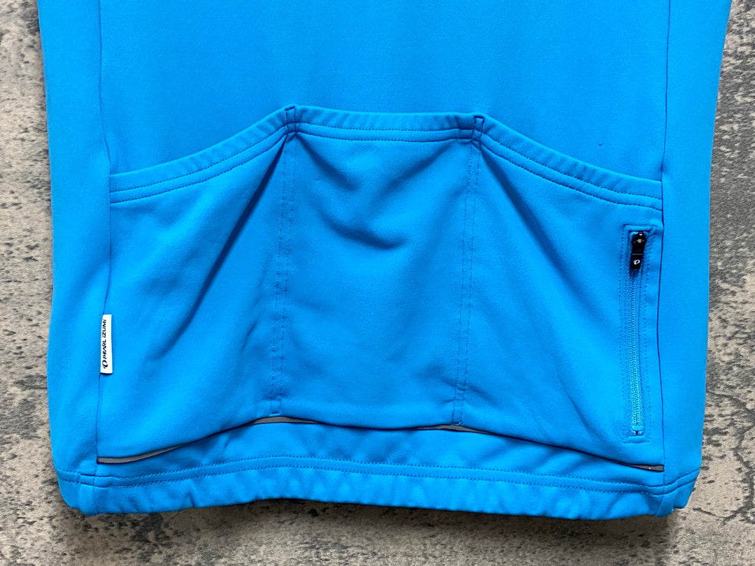 KJ158 パールイズミ PEARL iZUMi 半袖 サイクルジャージ 水色 MEN'S XL ほつれあり