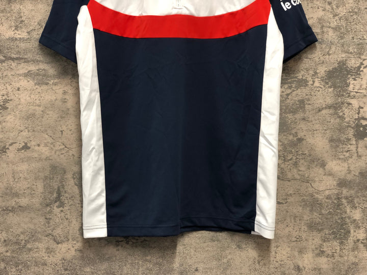 KK452 ルコックスポルティフ le coq sportif 半袖 サイクルジャージ 紺 O