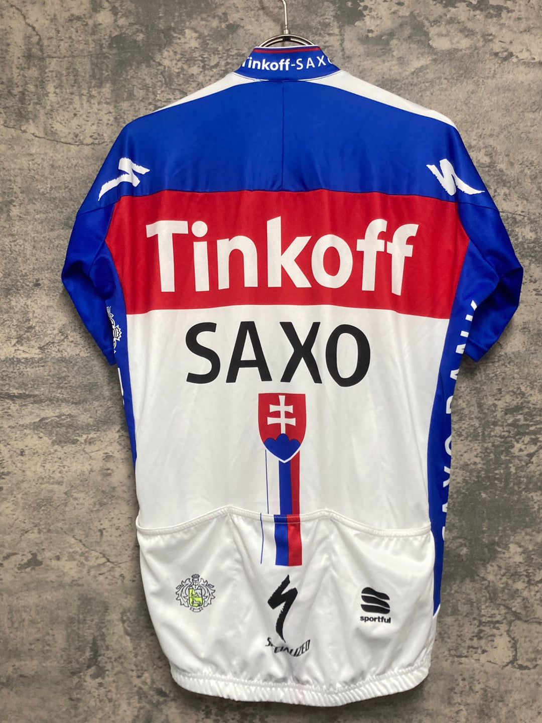 KJ861 スポーツフル sportful 半袖 サイクルジャージ 青白 L SAXO BANK TINKOFF