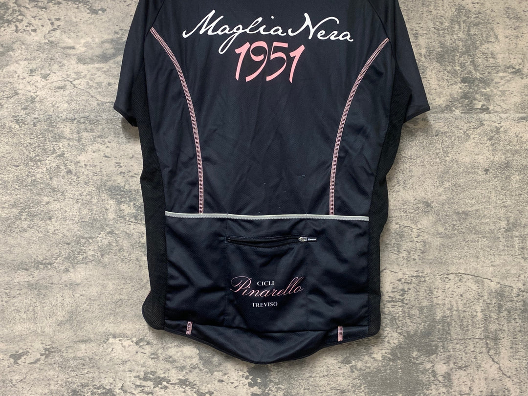 JW995 サンティーニ Santini 半袖 サイクルジャージ 黒 S ※擦れ