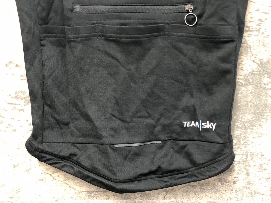 JV923 ラファ Rapha MEN'S SS TRAINING BREVET JERSEY 半袖 サイクルジャージ 黒 S TEAM Sky