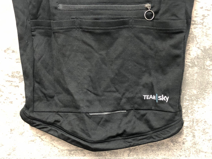 JV923 ラファ Rapha MEN'S SS TRAINING BREVET JERSEY 半袖 サイクルジャージ 黒 S TEAM Sky