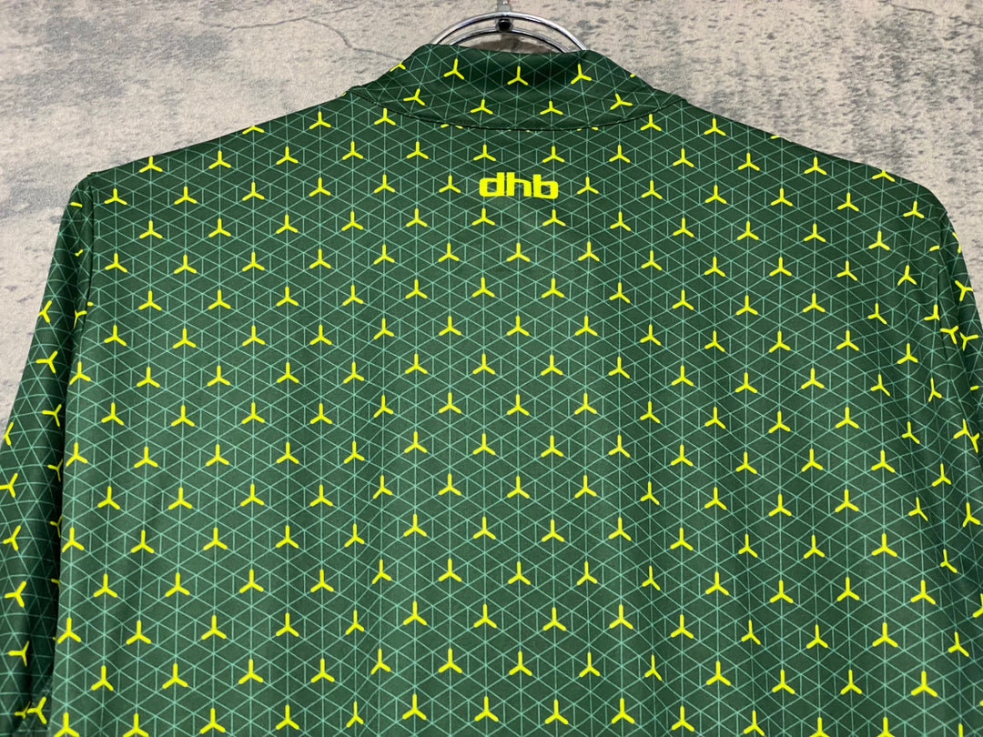 KJ091 dhb BLOK 半袖 サイクルジャージ 緑 L MAN