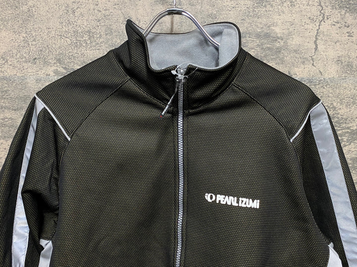 KP701 パールイズミ PEARL iZUMi 長袖 サイクルジャケット 黒 シルバー XL 裏起毛