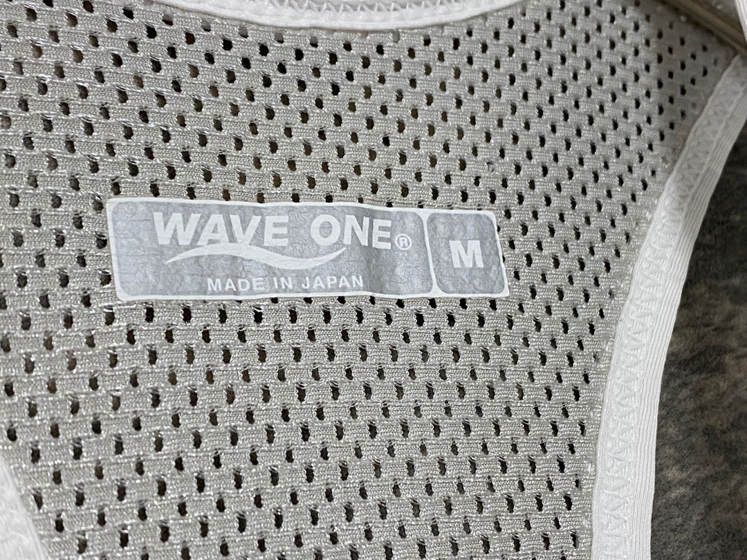 KK615 ウエイブワン WAVE ONE ビブショーツ 白青 M ※肩ひも部ほつれ穴