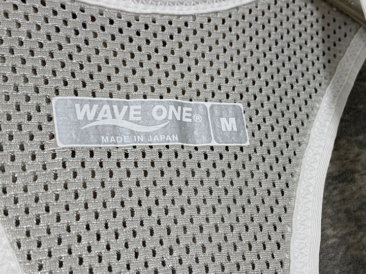 KK615 ウエイブワン WAVE ONE ビブショーツ 白青 M ※肩ひも部ほつれ穴