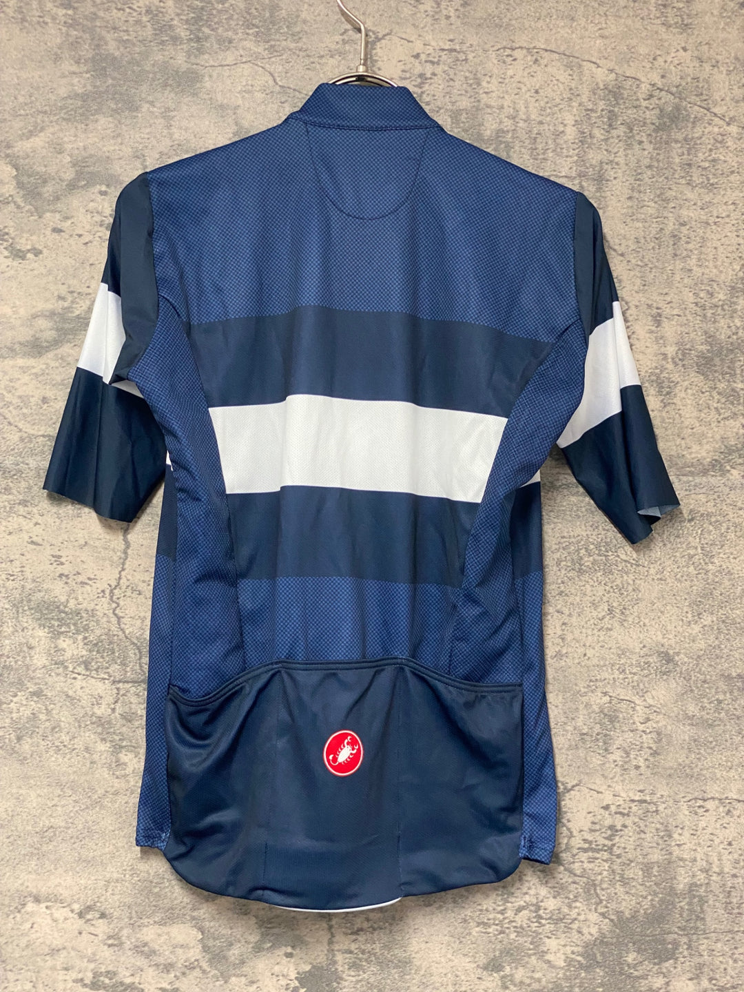 KK582 カステリ CASTELLI 半袖 サイクルジャージ S 紺 ※タグカット