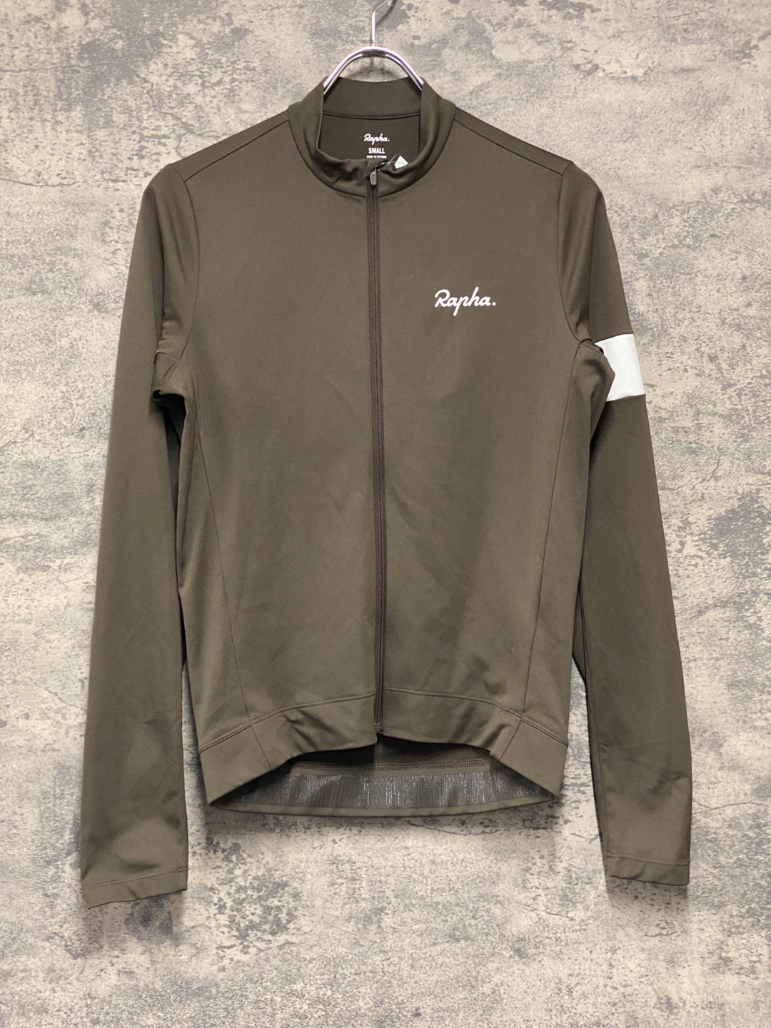 JK768 ラファ Rapha MEN'S CORE THERMAL LONG SLEEVE JERSEY 長袖 サイクルジャージ オリーブ S 裏起毛