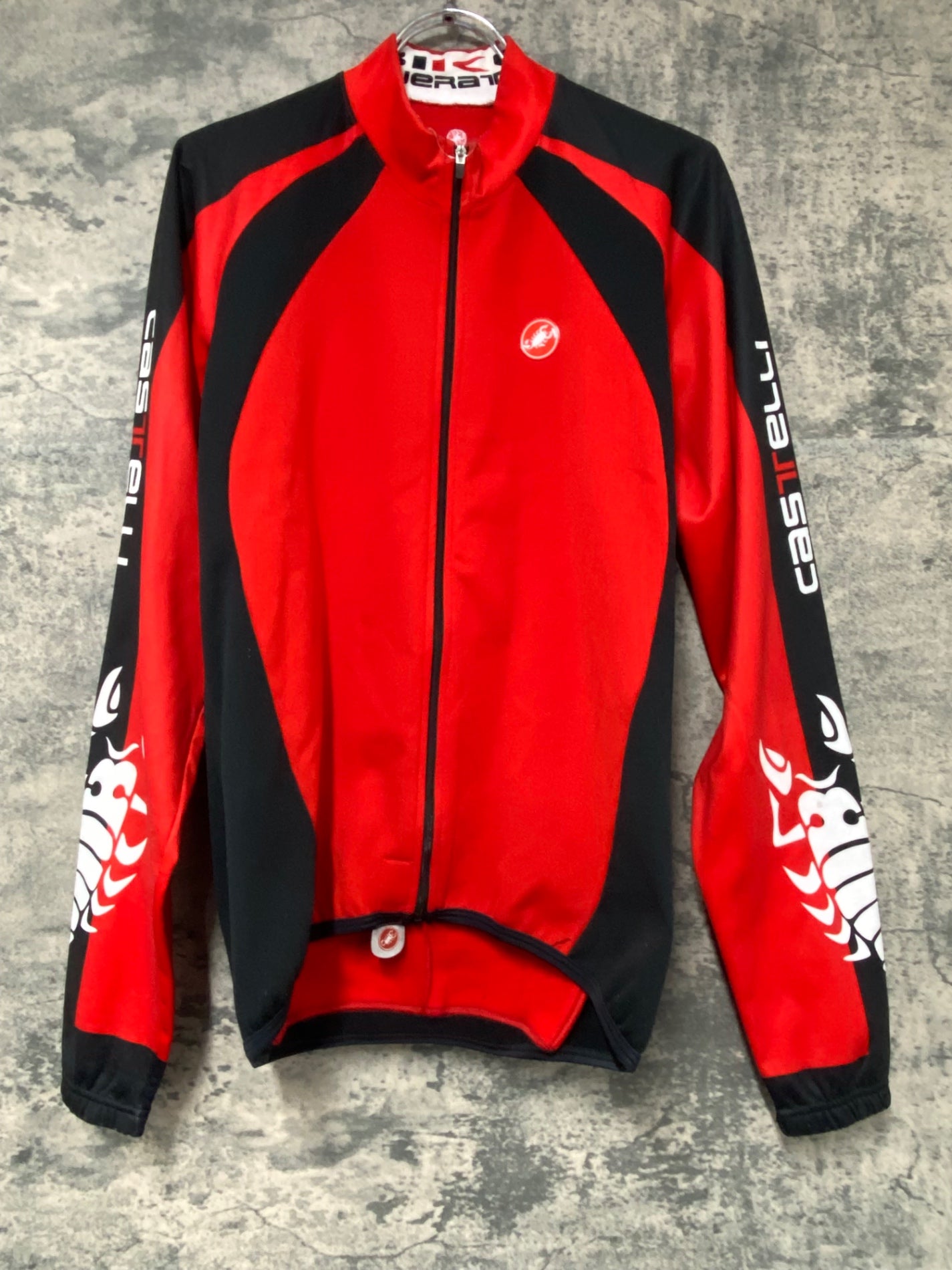 JF446 カステリ CASTELLI ROSSOCORSA 長袖 サイクルジャケット 赤 L