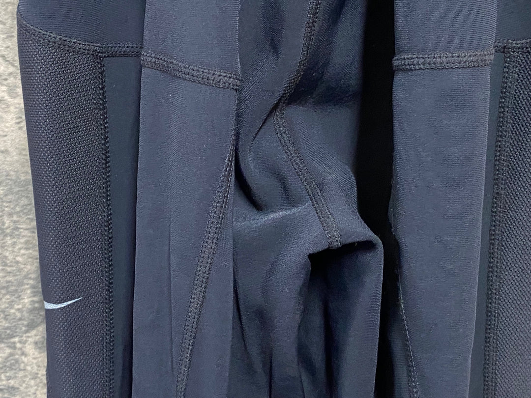 KF852 ナイキ Nike ビブタイツ 黒 M 裏起毛 パッド無し