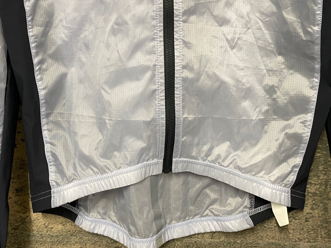 JZ123 カステリ CASTELLI 長袖 ウインドブレイカー 白 黒 M