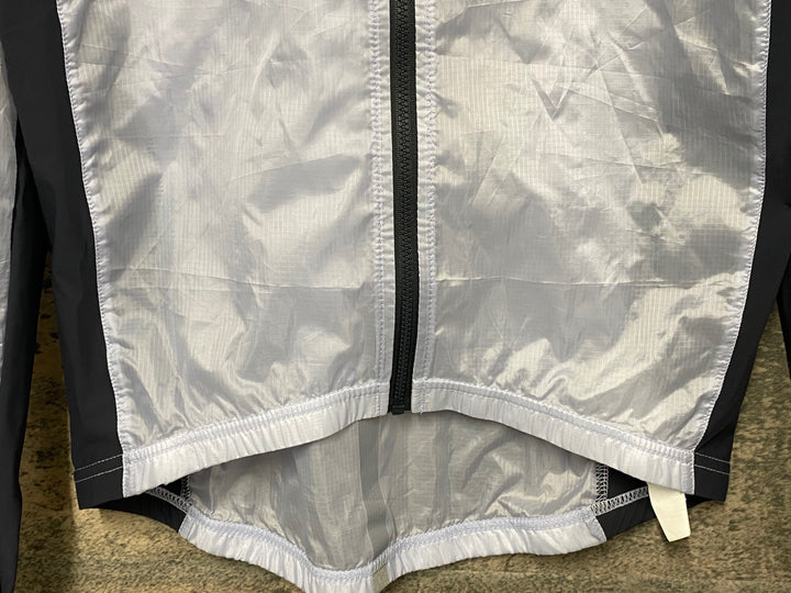 JZ123 カステリ CASTELLI 長袖 ウインドブレイカー 白 黒 M