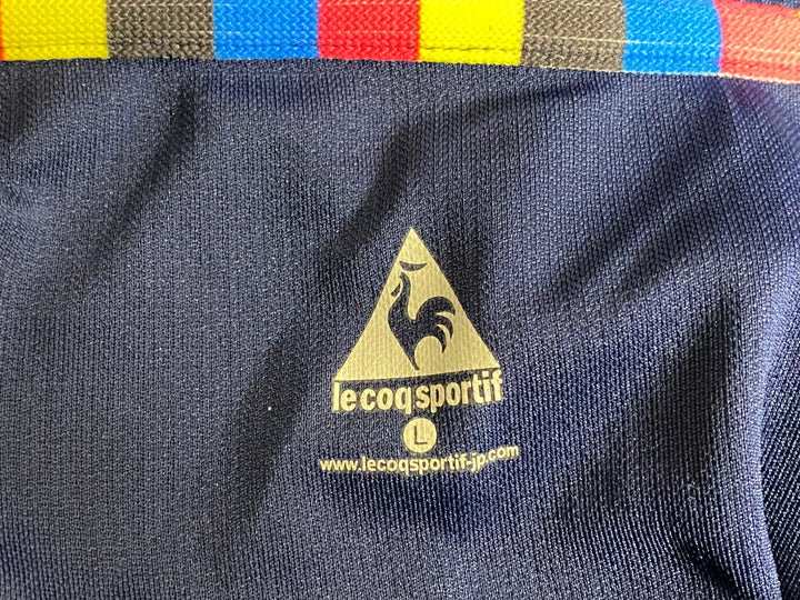 KH249 ルコックスポルティフ le coq sportif 長袖 サイクルジャージ 紺 L ハーフジッパー