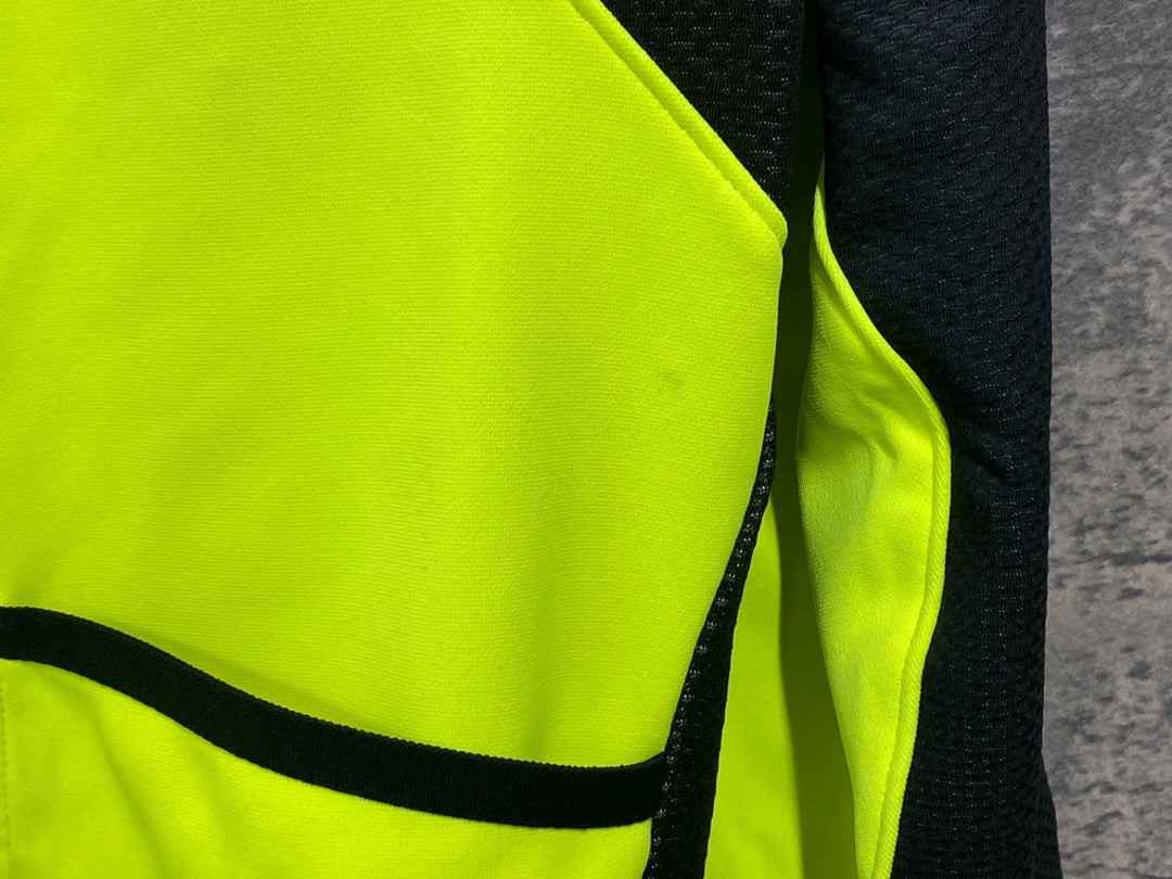 JW271 パールイズミ PEARL iZUMi 長袖 サイクルジャケット 黒 ネオンイエロー XL 裏起毛 WINDBREAK