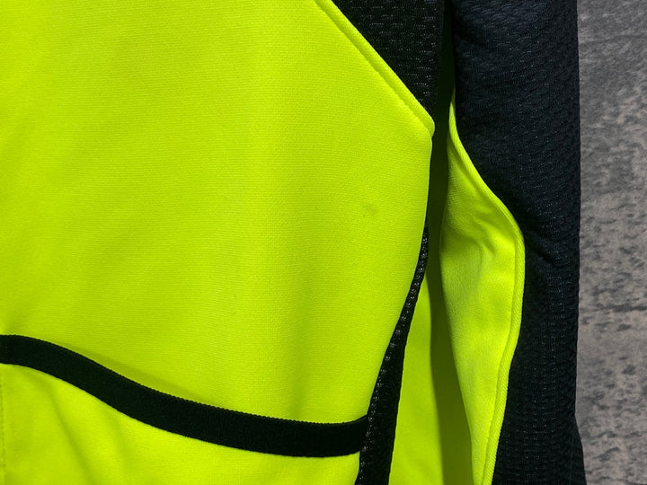 JW271 パールイズミ PEARL iZUMi 長袖 サイクルジャケット 黒 ネオンイエロー XL 裏起毛 WINDBREAK