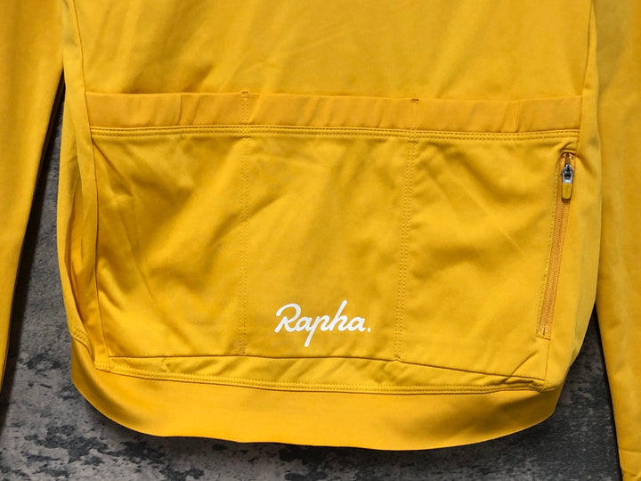 JG718 ラファ Rapha CORE LONG SLEEVE JERSEY 長袖 サイクルジャージ マスタード M 裏起毛