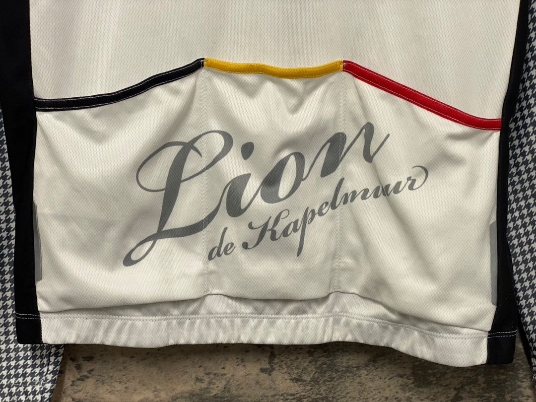 KH559 リオンドカペルミュール Lion de KAPELMUUR 長袖 サイクルジャージ 白 ASIA XL 裏起毛