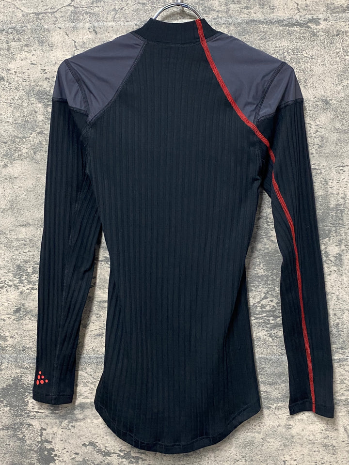 KH115 クラフト CRAFT 長袖 ベースレイヤー グレー 黒 S GORE WINDSTOPPER