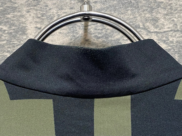 JQ502 ラファ Rapha PRO TEAM MIDWEIGHT JERSEY AERO BLOCK 半袖 サイクルジャージ 緑黒 S