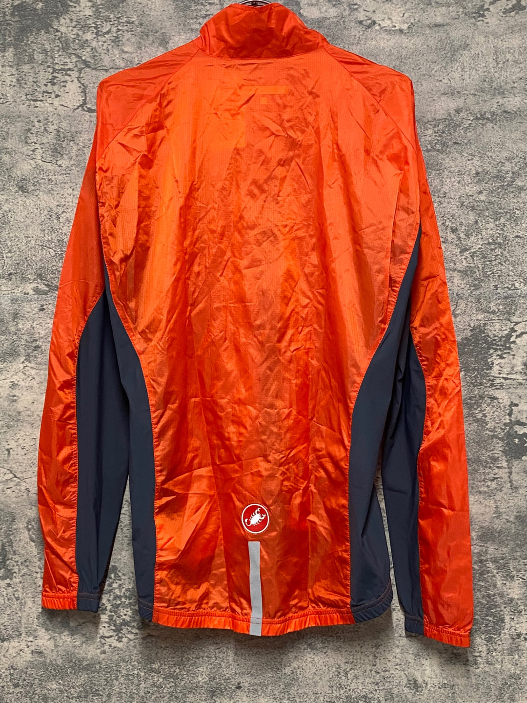 KE515 カステリ CASTELLI 長袖 ウィンドブレーカー オレンジ 黒 L