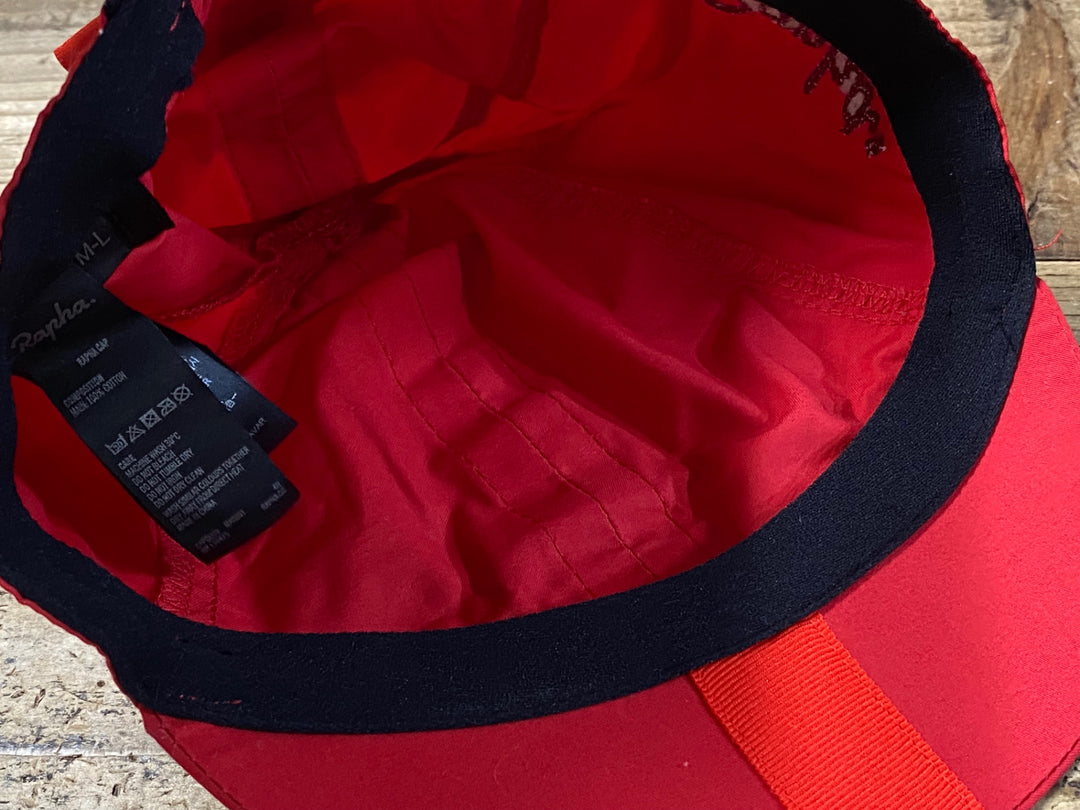 KG258 ラファ RAPHA CAP サイクルキャップ 赤 M-L