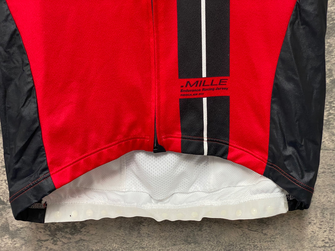 JH861 アソス assos ミレ MILLE 半袖 サイクルジャージ 黒 赤 白 M