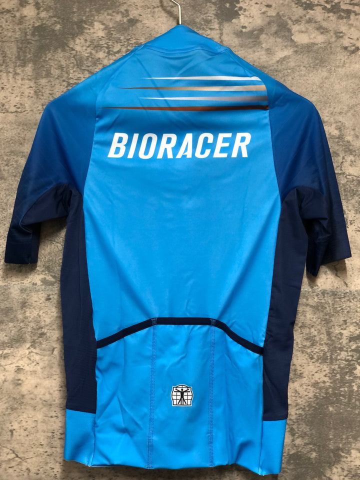 KE211 ビオレーサー BIORACER 半袖 サイクルジャージ 青 XS 富士ヒル