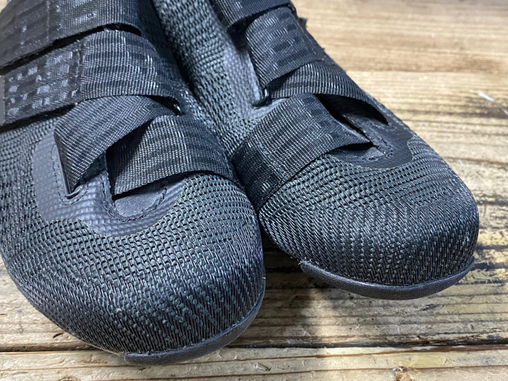 KA199 フィジーク fizik VENTO POWERSTRAP R2 AEROWEAVE ビンディングシューズ 3穴 黒 EU41 ※ガリ傷