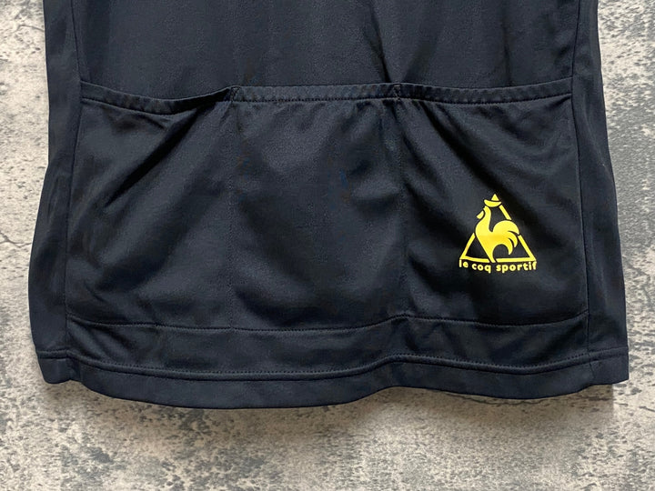 JP365 ルコックスポルティフ le coq sportif 半袖 サイクルジャージ 黒 S