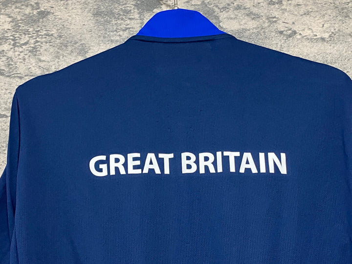KG332 アディダス adidas 半袖 サイクルジャージ 紺 GREAT BRITAIN  ※サイズ不明、タグカット