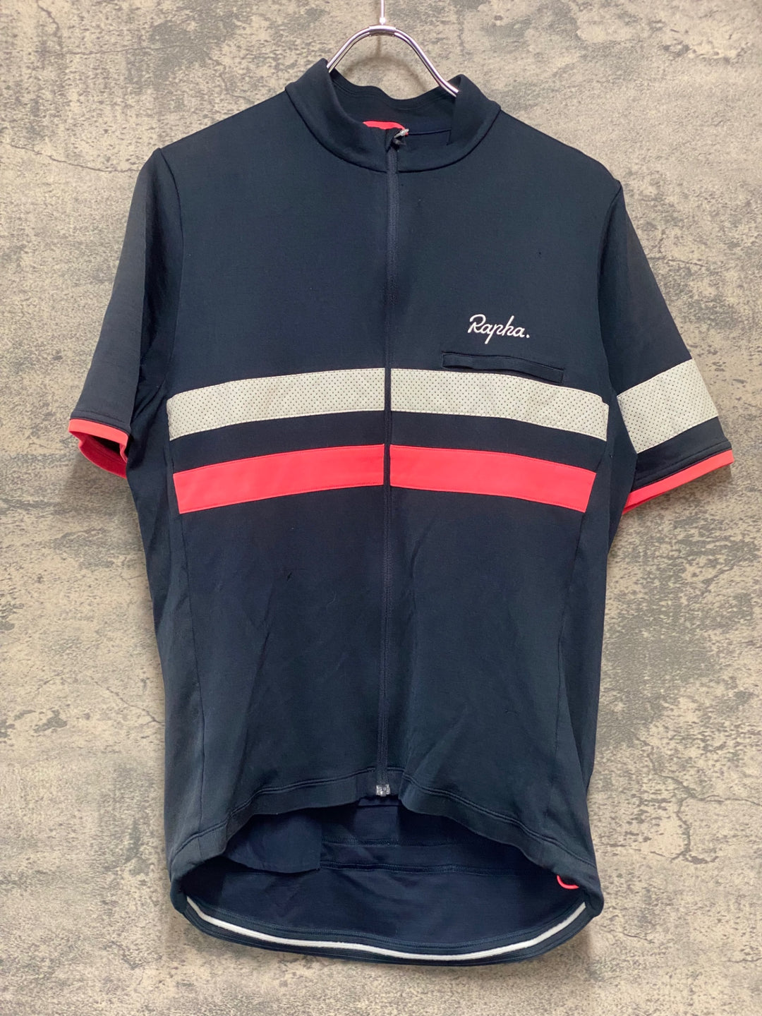 JZ242 ラファ Rapha BREVET JERSEY 半袖 サイクルジャージ 青 XL