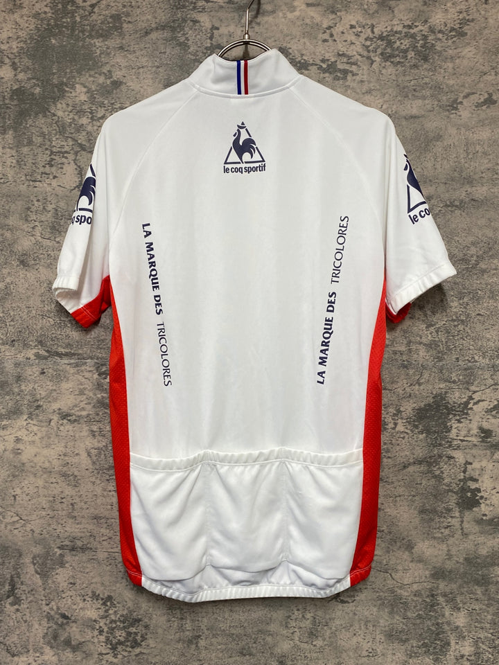 KA120 ルコックスポルティフ le coq sportif 半袖 サイクルジャージ 白 赤 L