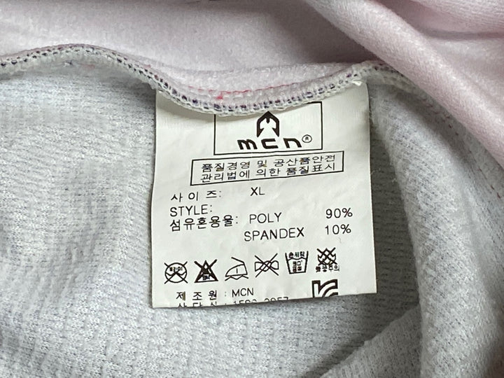 JR977 mcn 長袖 サイクルジャージ 黒 ピンク XL 裏起毛