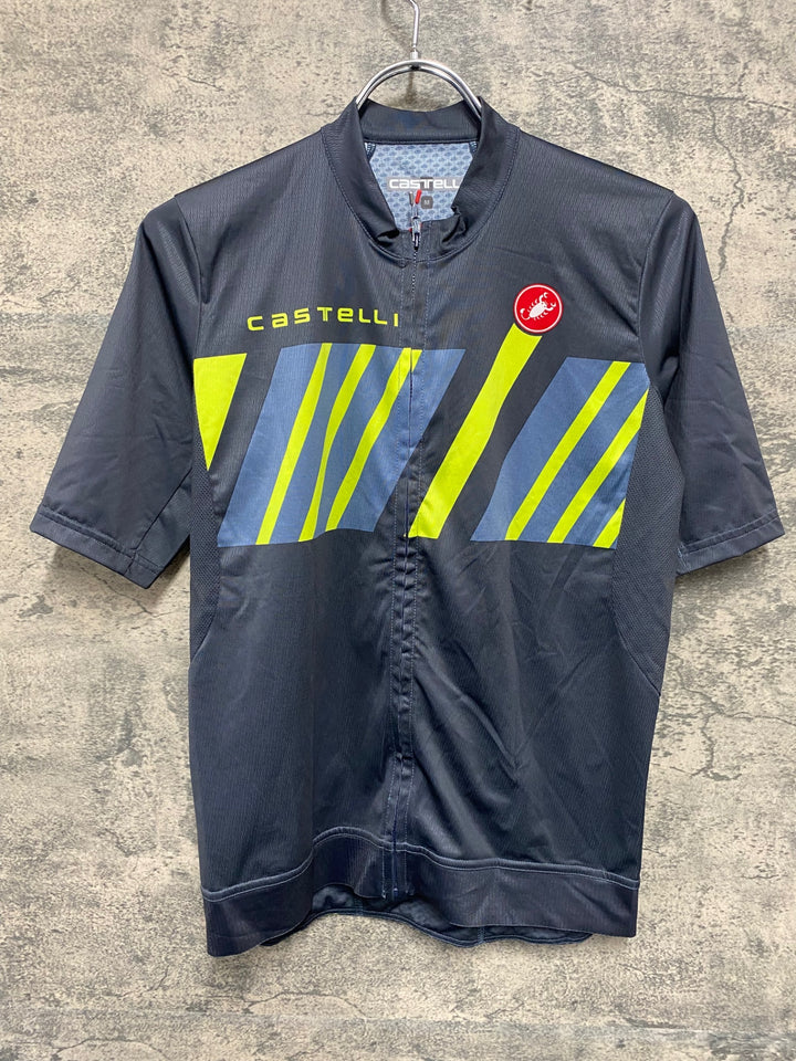 JQ891 カステリ CASTELLI ROSSOCORSA 半袖 サイクルジャージ グレー M