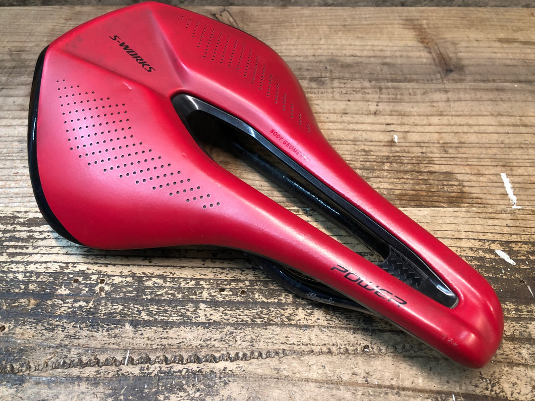 JA466 スペシャライズド SPECIALIZED S-WORKS POWER サドル 赤 カーボンレール 155mm